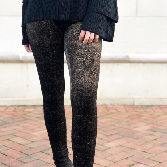 black gold tights